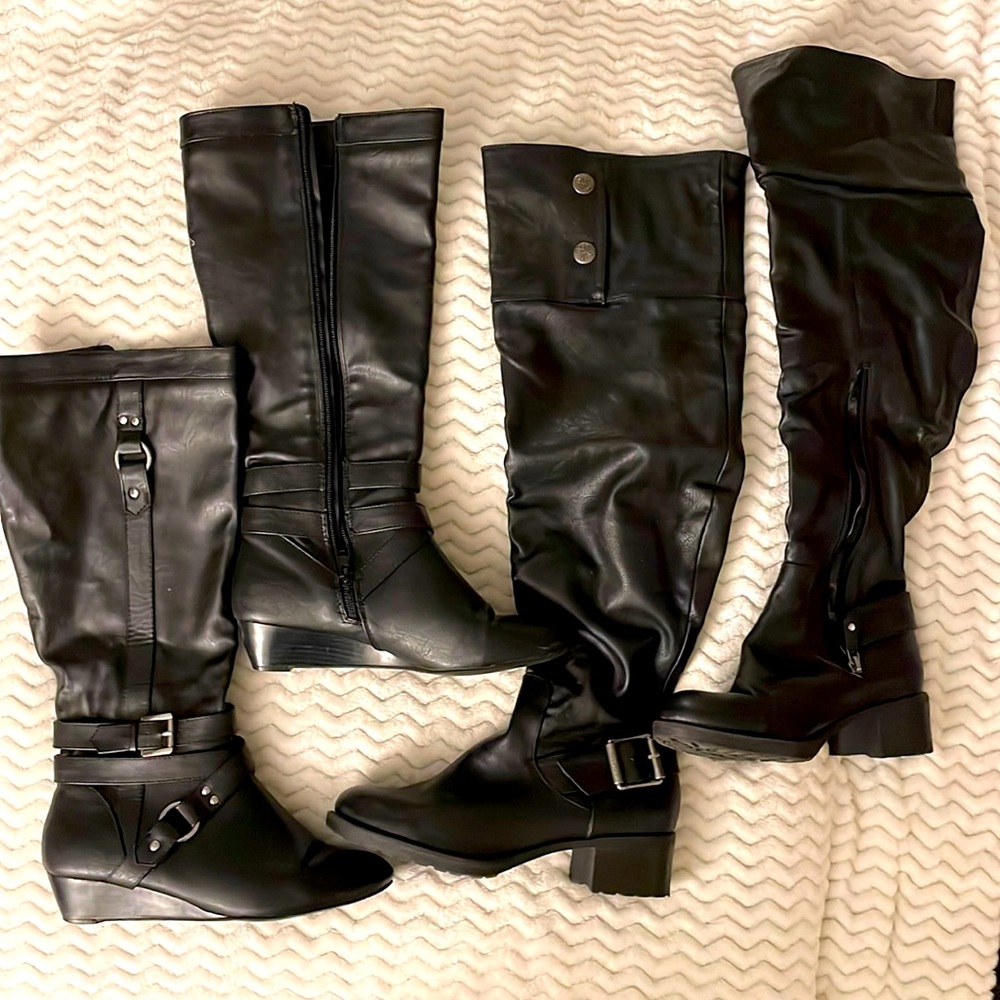 EVERYTHING MUST GO!! BLACK KNEE BOOT BUNDLE! Sz: 7.5